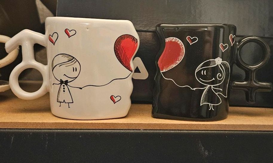 Partner Espresso Tasse, Hochzeitstagsgeschenk, Partnertassen in Bad Schwartau