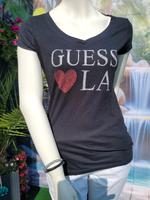 Guess T Shirt in schwarz mit rotem Herz in Größe 38 Köln - Köln Dellbrück Vorschau