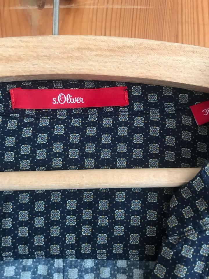 S.Oliver Bluse Shirt blau bunt Business sportlich Gr.36/38 in Euskirchen