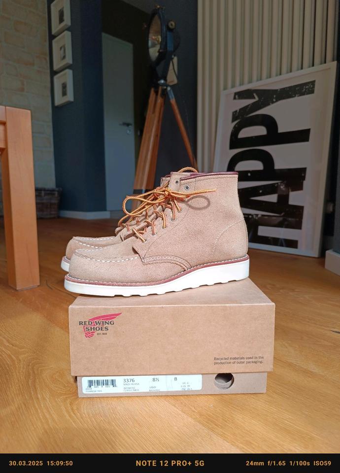 Red Wing 3376, US 8,5 / 39, Sand Mohave, roughout leather, in St. Wendel