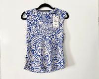 Zara Top Bluse Oberteil mit Print und Schleife hinten S Frankfurt am Main - Ostend Vorschau