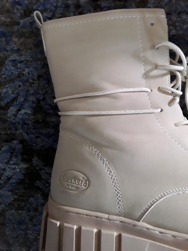 Dockers  Boots/ Stiefellette, beige, kaum getragen,  42 in Neuwied