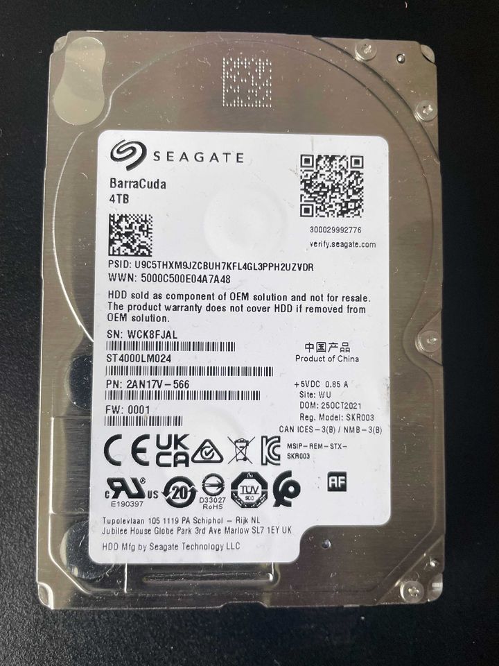 Seagate BarraCuda 2,5 Zoll 4TB (ST4000LM024) in Neuenhaus