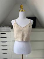H&M Top Strick crop kurz Blumen Stickerei Größe L beige Nordrhein-Westfalen - Altena Vorschau