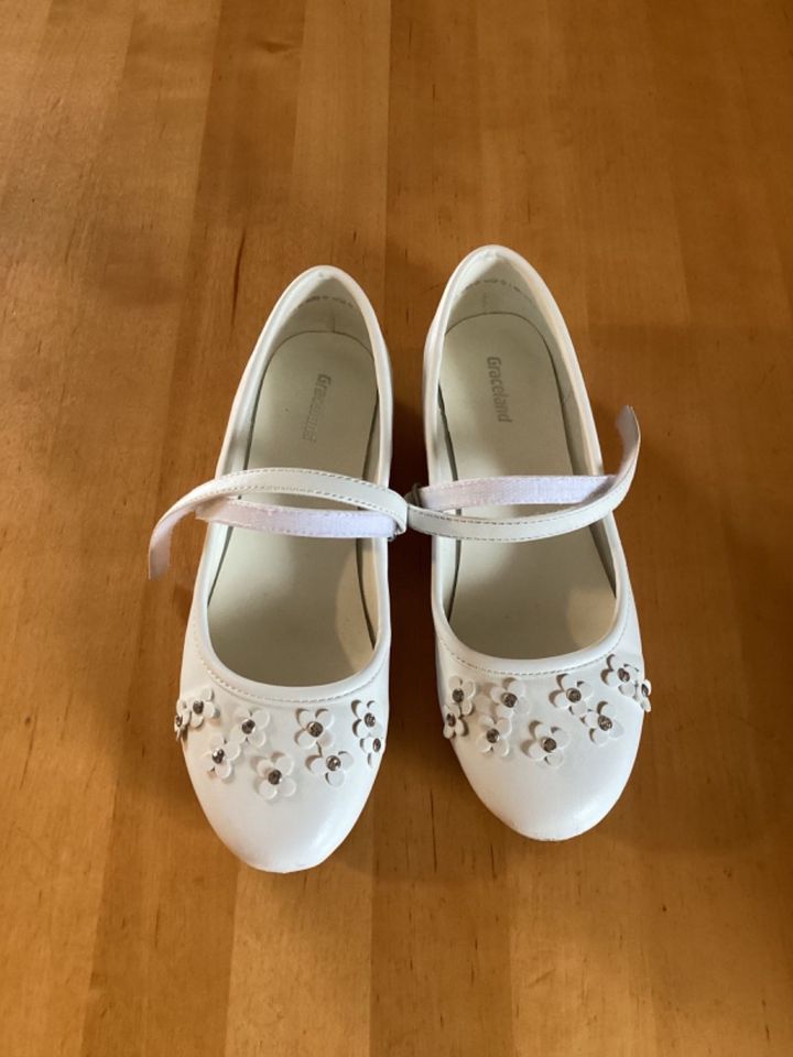 Weiße Ballerina Gr. 35 Kommuion Hochzeit in Ediger-Eller