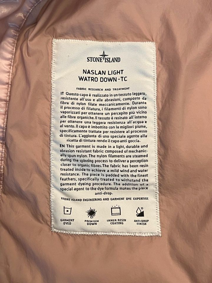 STONE ISLAND Jacke 'Naslan Light Watro Down-TC' rose, Größe L in München