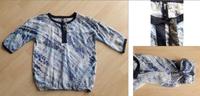 blaue Bluse blau bunt Chiffon Perlen grau Damen L XL 40 42 44 Bayern - Bad Kissingen Vorschau