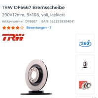 Bremsscheiben TRW DF6677 Peugeot Citroen 308 Rheinland-Pfalz - Breitscheid Kr Neuwied Vorschau