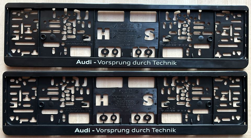 2x Kennzeichenhalter Audi Vorsprung durch Technik Quattro 80 100 in Hessen  - Calden, Tuning & Styling Anzeigen