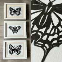 Scherenschnitt Schmetterling Silhouette Handarbeit Bild Deko Hessen - Großalmerode Vorschau