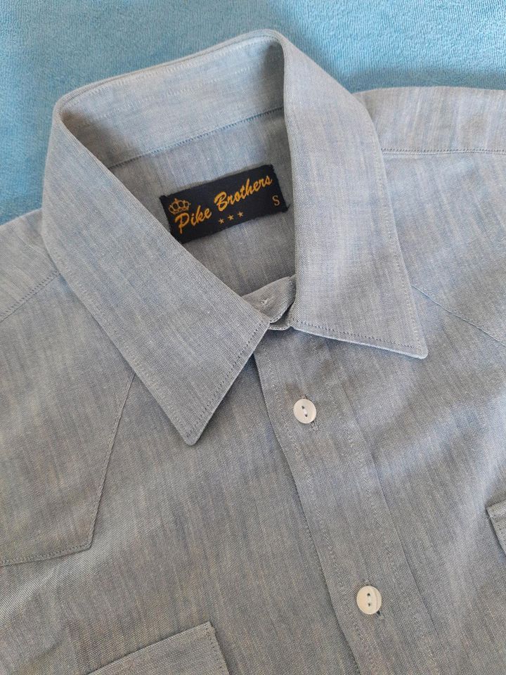 Pike Brothers 1952 Rider Shirt  Chambray Gr. S in Bad Waldsee