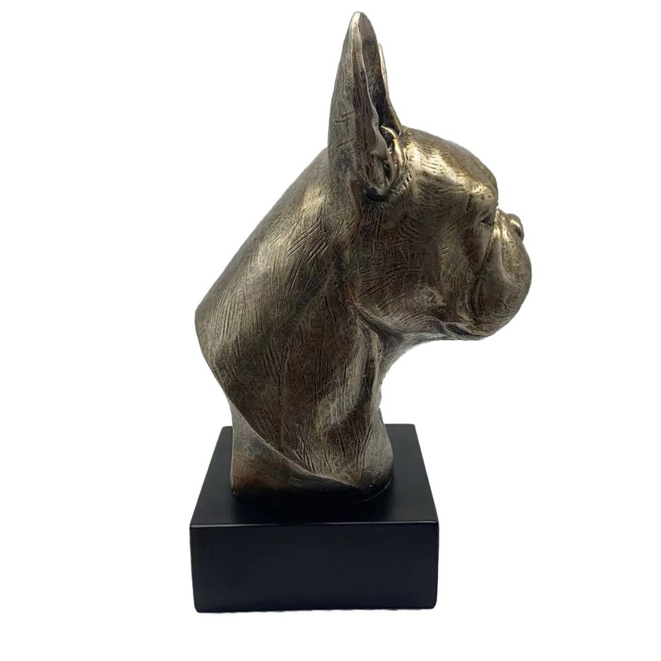 Hund Statue 18 Boston Terrier Bronze Harz Skulptur Figur in Karben