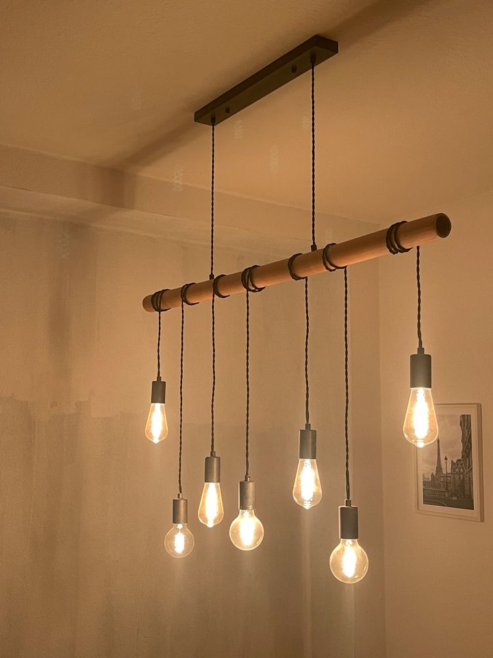 Pendelleuchte Hängelampe Holz industrial Lampe in Hamburg