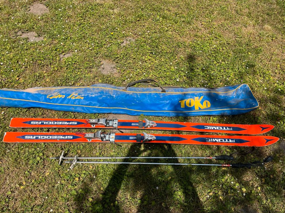 Ski Skistöcken Tasche Nostalgie in Wesenberg