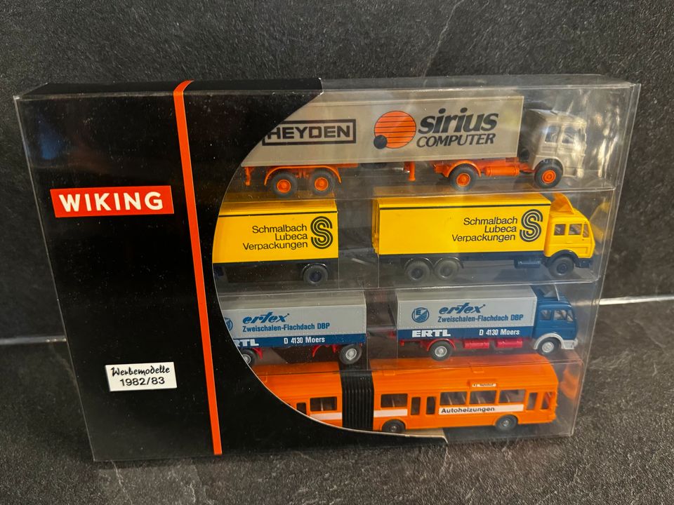 Wiking Sondermodelle Werbepackung OVP Lkw Modellauto Eisenbahn in Eich