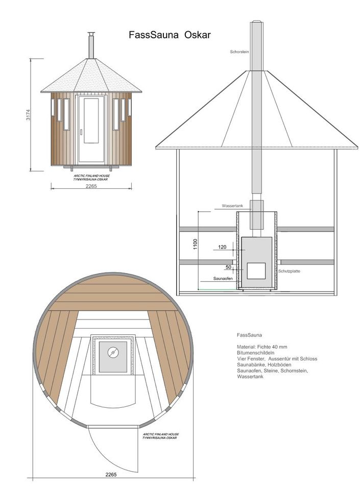 Sauna/Fasssauna/Saunafass mit HOLZOFEN/Aussteller zum SONDERPREIS in Bobritzsch-Hilbersdorf