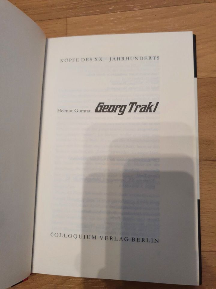 Buch Helmut Gumtau Georg Trakl 1975 in Halle