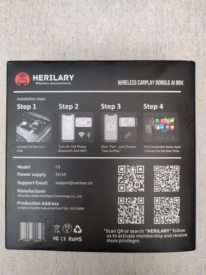 HERILARY -WIRELESS CARPLAY DONGLE AI BOX in Frankfurt am Main