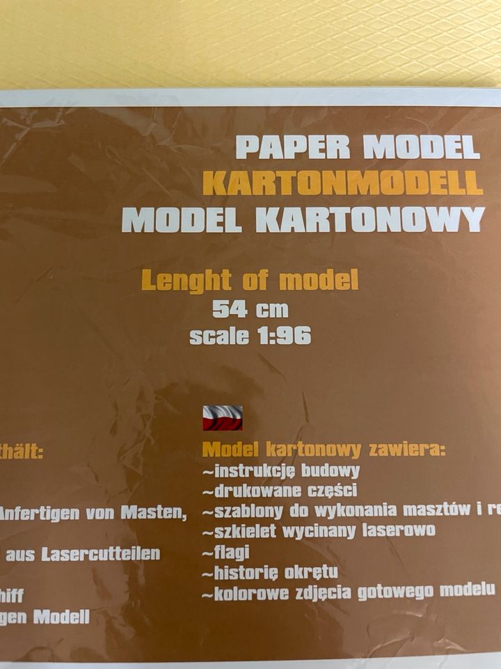 Shipyard Endeavour 1:96 Kartonmodell Modellbau in Windeck