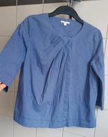 COS Bluse, 100% Baumwolle, blaue Bluse gr.34, blau weiss gemuster Frankfurt am Main - Bergen-Enkheim Vorschau