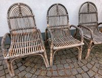 4x Vintage Rattan Stühle Outdoor Garten Terrasse Boho Shabby Chic Bayern - Lichtenfels Vorschau