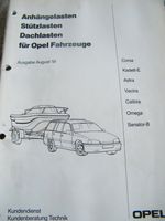 OPEL Euroservice   Anhängelasten, Stütz- /Dachlasten 8/91 Niedersachsen - Schwanewede Vorschau