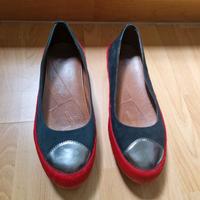 Fitflop Lederponyhaar rot-schwarz-silber Ballerina Pumpe Brandenburg - Zeuthen Vorschau