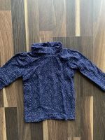 Pullover langarm Rollkragen Shirt blau mit Punkten Größe 86 Hessen - Willingshausen Vorschau