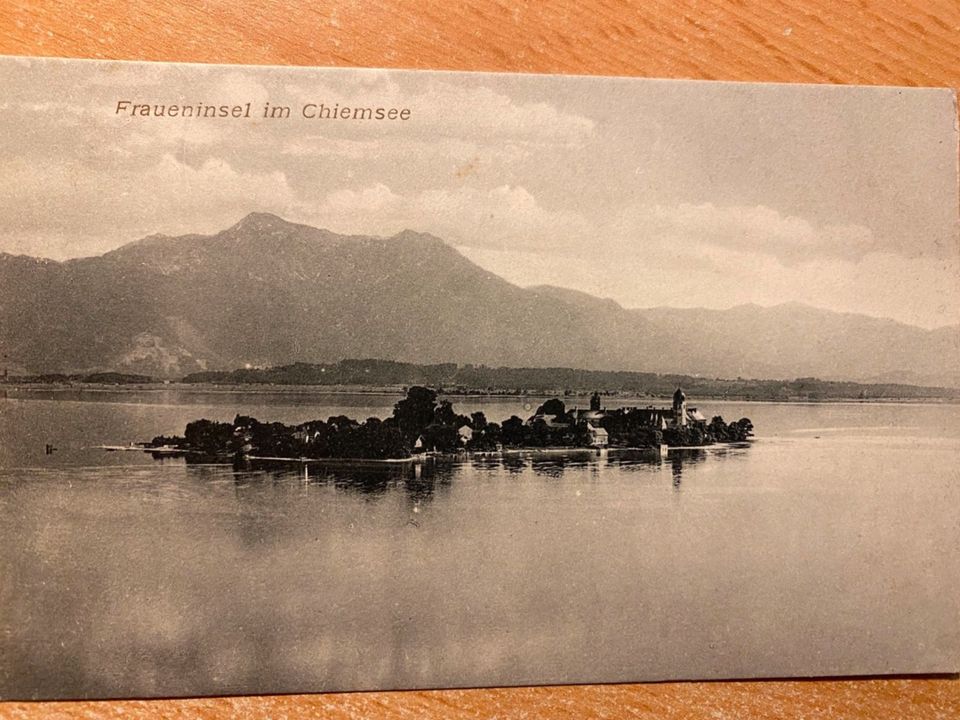 Sammlung alter Postkarten Fraueninsel/ Chiemsee von 1925 in Wünschendorf