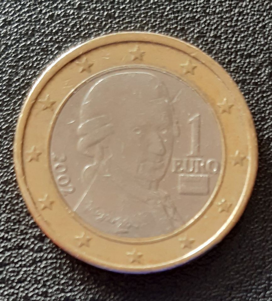 1 Euro Münze Mozart Österreich 2002 in Braunschweig