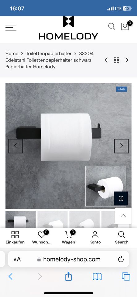 Toilettenpapier Rollen Halter WC neuwertig in Bischofsheim