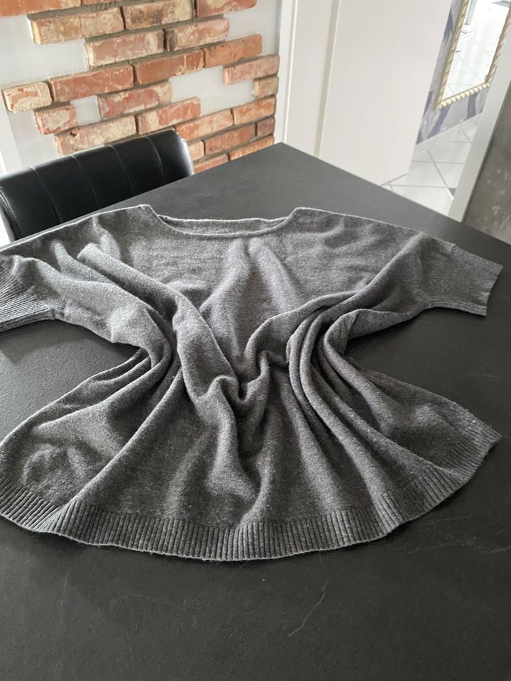 Damen Pullover Kurzarm mit Kaschmir Grau von Madeleine 42/44 in Fürth