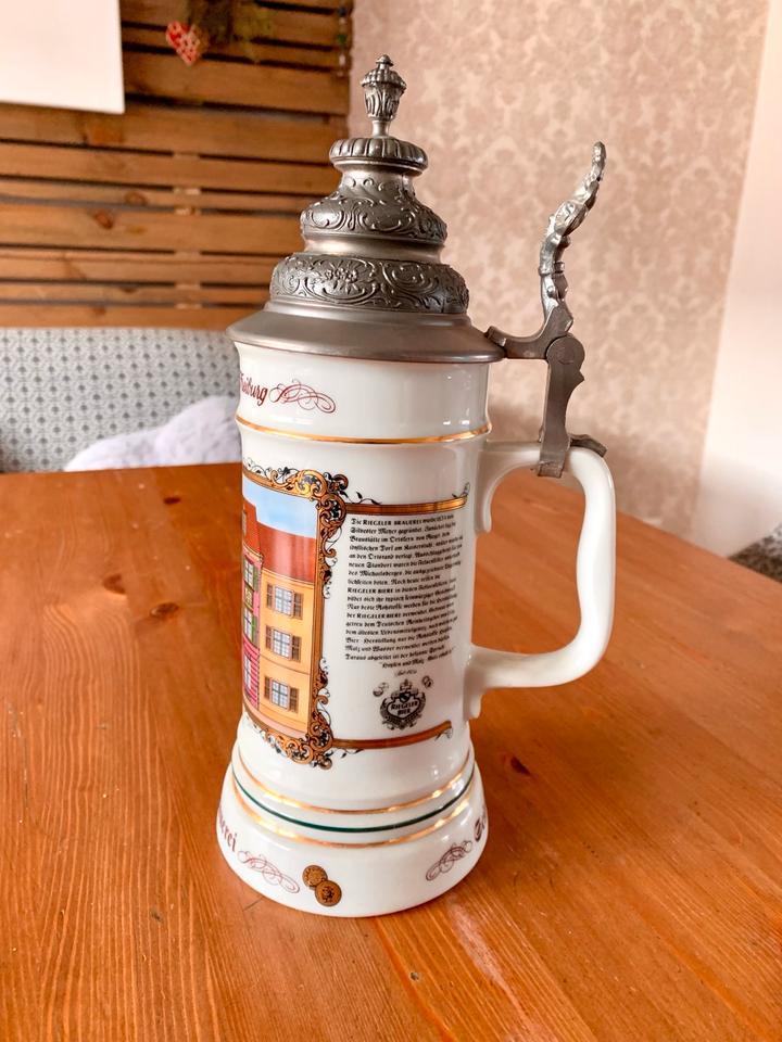 Riegeler Brauerei Historienkrug  kleiner Meyerhof Freiburg Zinn in Herbolzheim