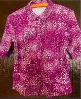 Gr. 42 lila-weiß gem. 3/4 lange Street one Bluse Becheln - Becheln Vorschau