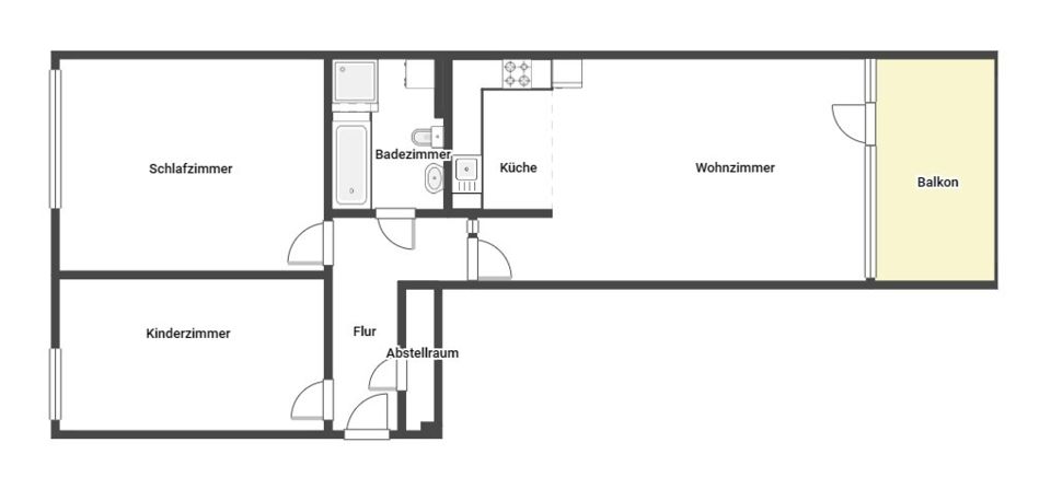 3-Zimmer-Wohnidyll mit großer Loggia und Stellplatz in guter Lage von Hattingen in Hattingen