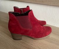 GABOR Stiefelette rot Gr. 5 1/2 38 1/2 G Veloursleder Nordrhein-Westfalen - Wenden Vorschau