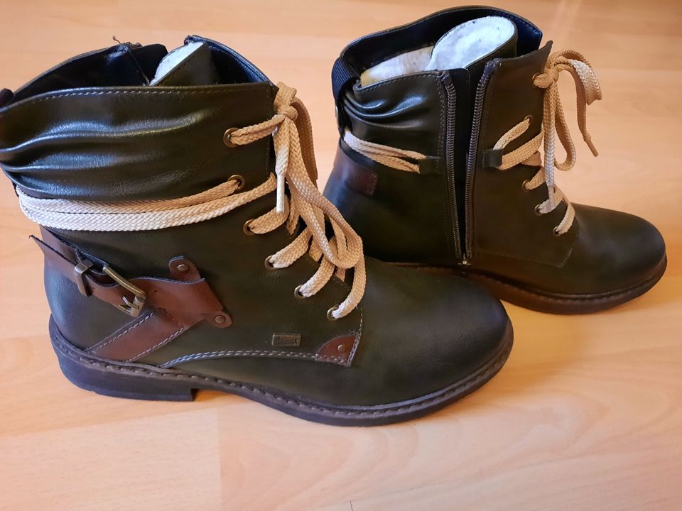 RIEKER - Boots, Stiefel, Stiefeletten (gefüttert, Gr. 40) - TOP in Müllheim