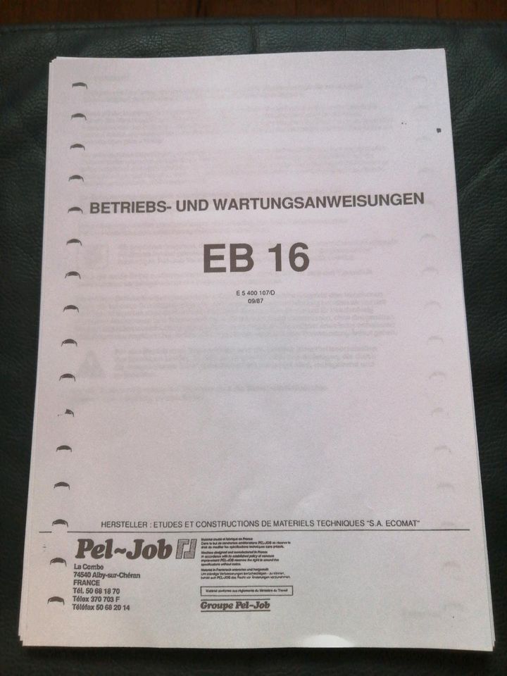Pel Job Gehlmax EB 14 EB 16 Betriebsanleitung  Minibagger in Ranis