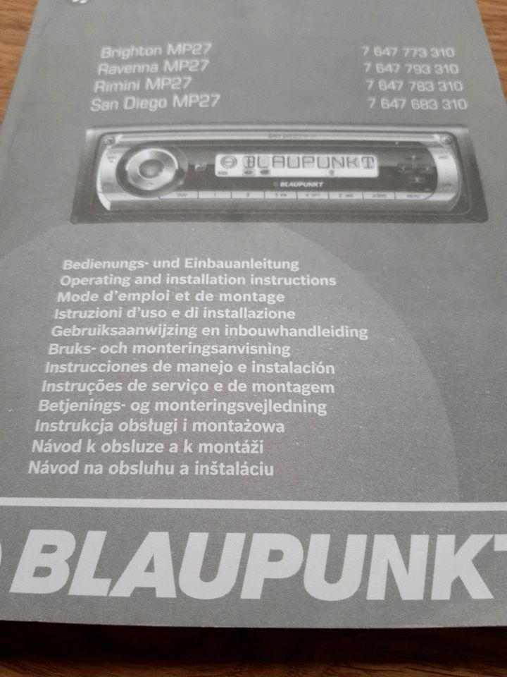 Autoradio/CD-PLayer Brighton MP 27 von Blaupunkt in Zülpich