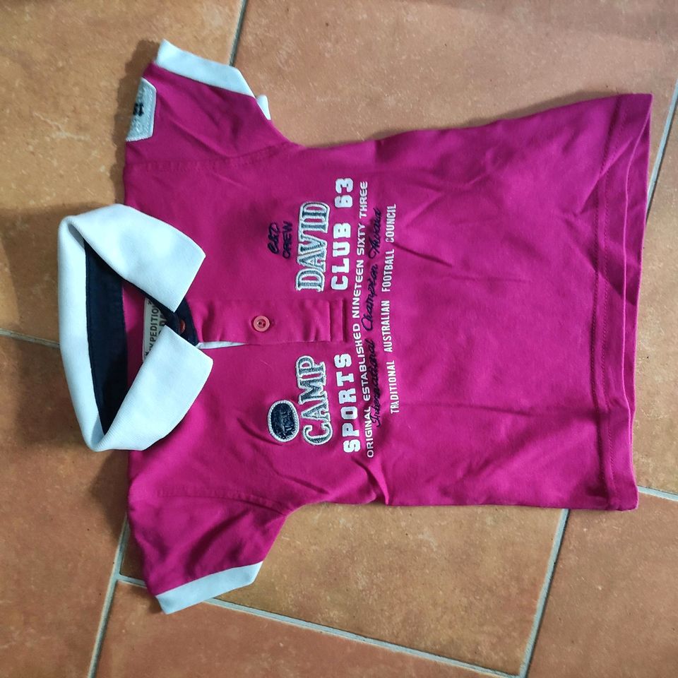 Poloshirt von Camp David, Größe 92, pink für Mädchen in Uhlstädt-Kirchhasel