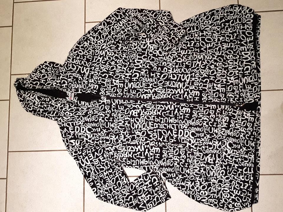 Legere Kapuzen-Jacke ORINGO Fashion Gr. 3XL schwarz-weiß Damen in Erfurt