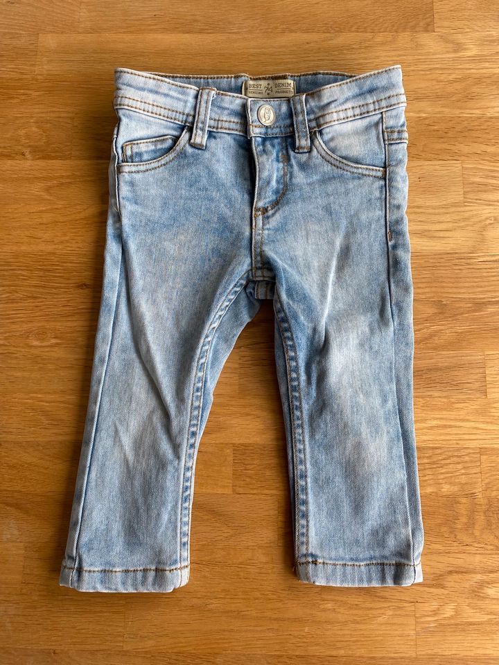 Jeans - blau/schwarz - Pocopiano - Gr.80 in Wentorf