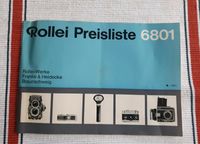 Rollei Preisliste 1968 Prospekt Katalog Sammler Niedersachsen - Auetal Vorschau