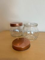 Transparente Glas Behälter mit rosegoldenen Deckeln Baden-Württemberg - Neresheim Vorschau