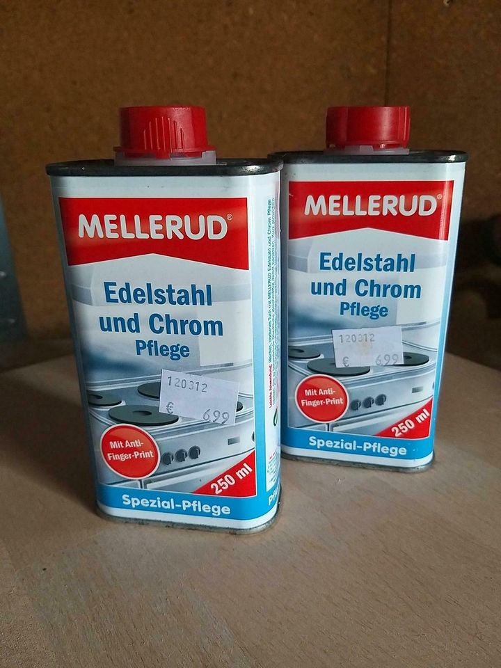 2 x Mellerud Edelstahl und Chrom Pflege Politur Neu in Bargteheide