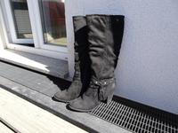 schwarze hohe Stiefel von Tom Tailor Denim 39 7cm Absatz Dresden - Briesnitz Vorschau