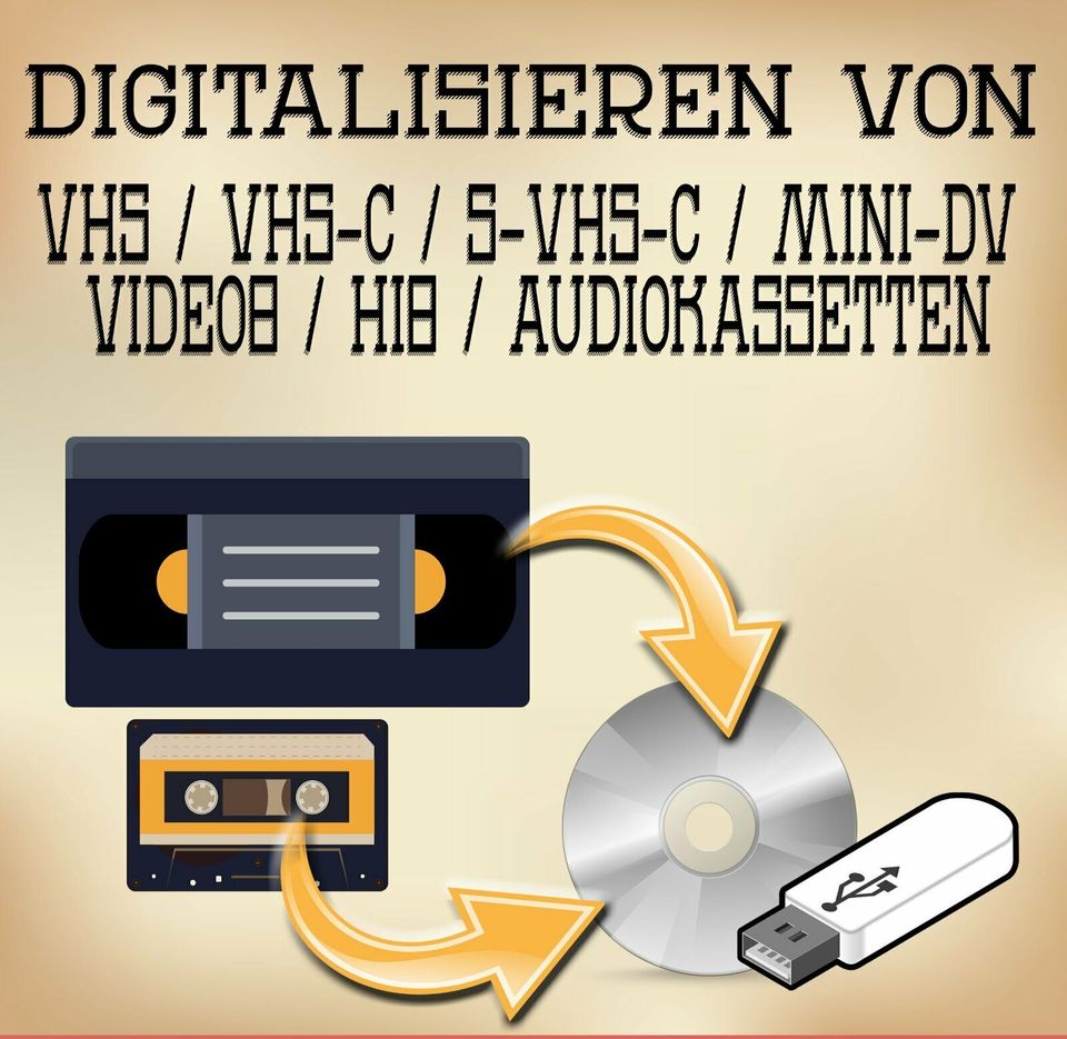 Digitalisieren alter Videokassetten (VHS / MiniDV / Video8 / Hi8) in Hamburg