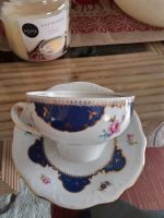 Kaffeetasse Sammeltasse Kahla Kobalt Rosen Gold Shabby Nordrhein-Westfalen - Lüdenscheid Vorschau