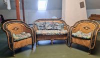 Korbmöbel Lounge Set Garnitur Rattan Sofa Sessel mit Auflagen Nordrhein-Westfalen - Lünen Vorschau