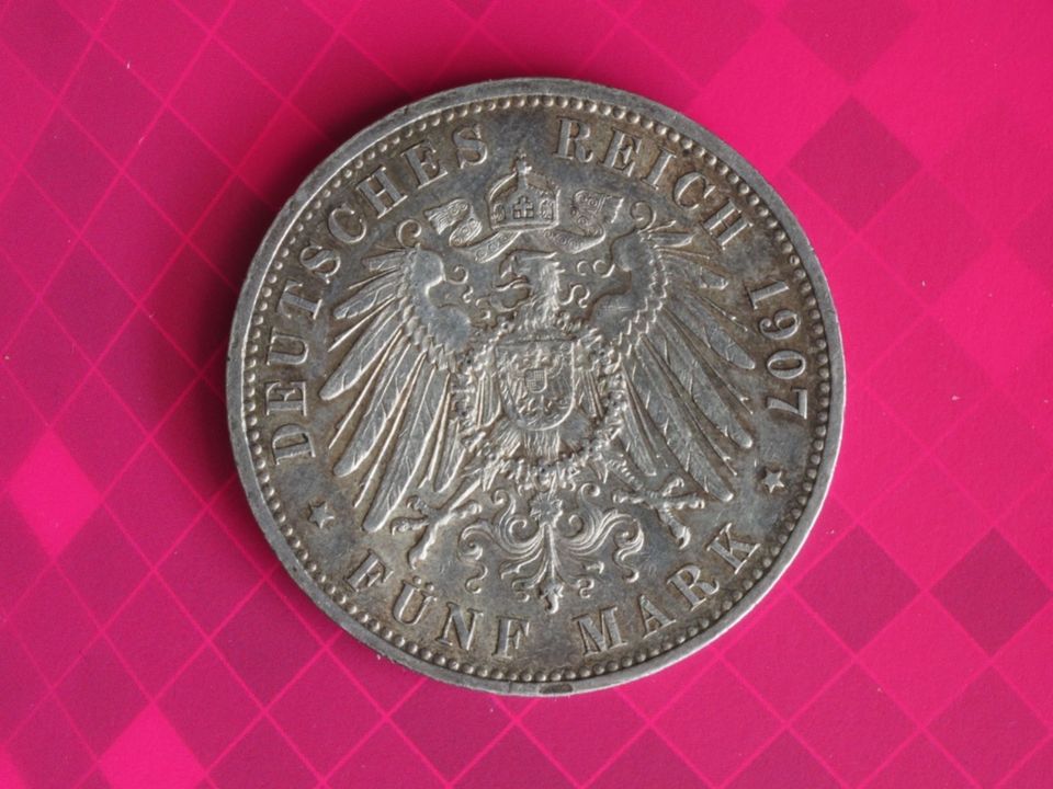 5 Mark 1907 A Preußen Wilhelm II. in München